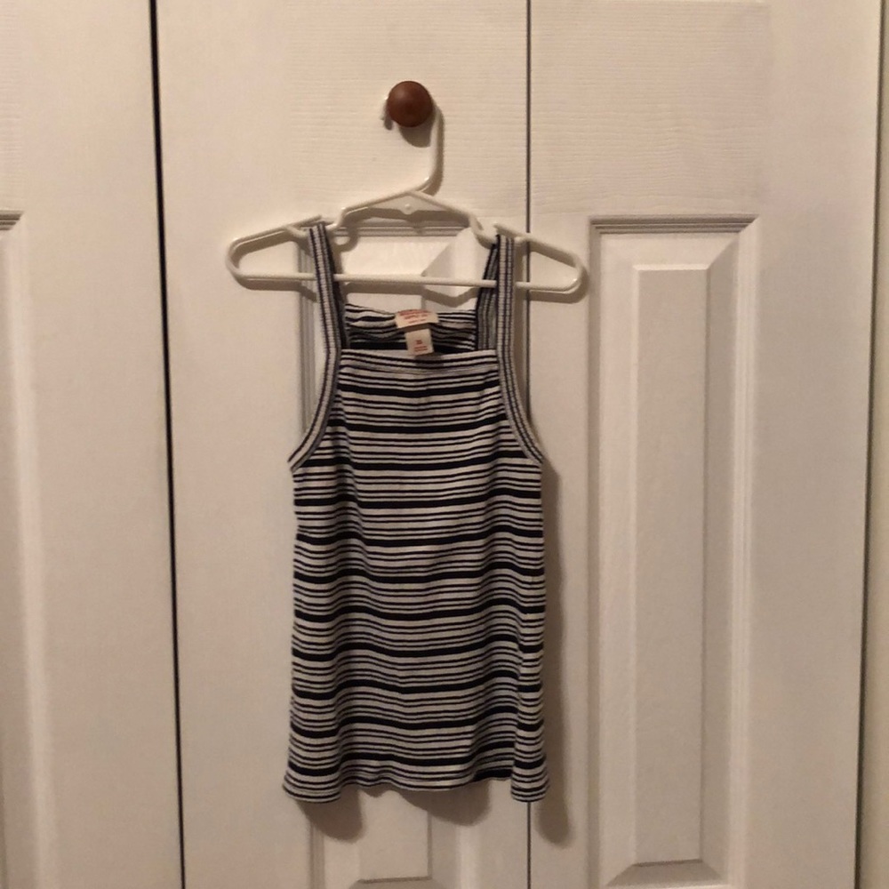Black and white stripped tank